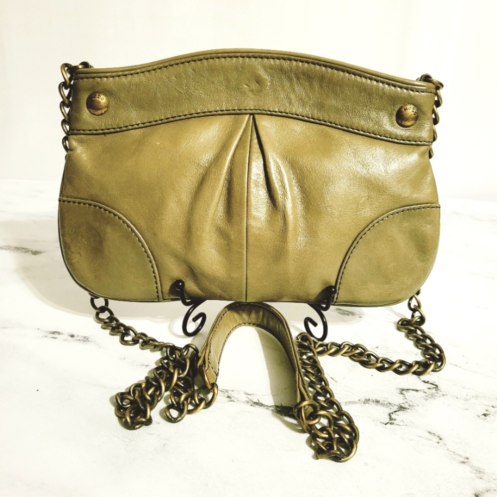 HOBO International Rare Moss Green Leather Crossbody Bag